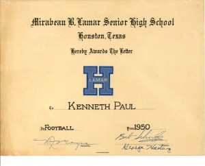 Letter Certificate K. Paul 50 1005 001